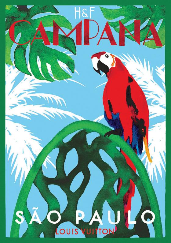 一系列以每位设计师的名字为特色,受老式旅行海报启发的艺术作品